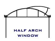 Half arch window